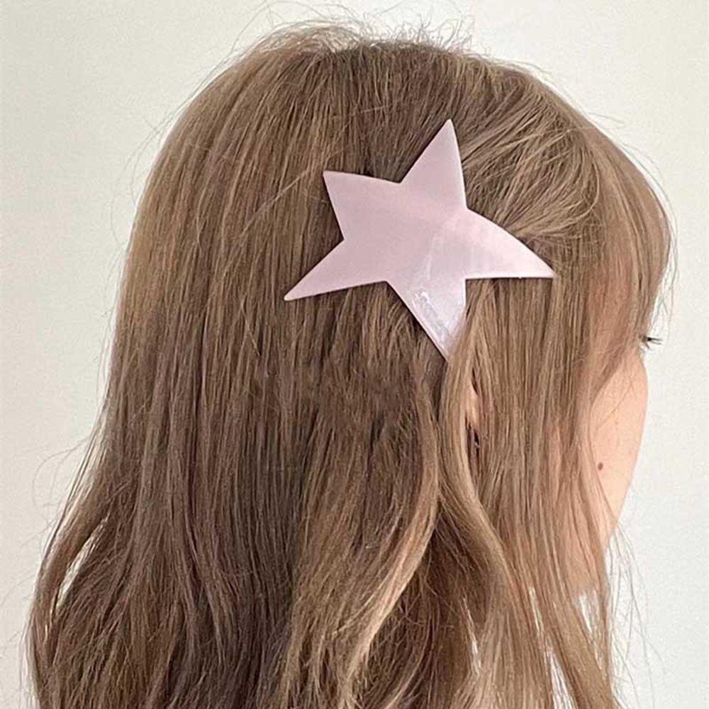 NEEDWAY Klip Rambut Bintang Temperamen Kreatif Memakai Rambut Musim Semi Klip Sisi Klip Gadis Hiasan Kepala Gaya Korea Rambut Memakai