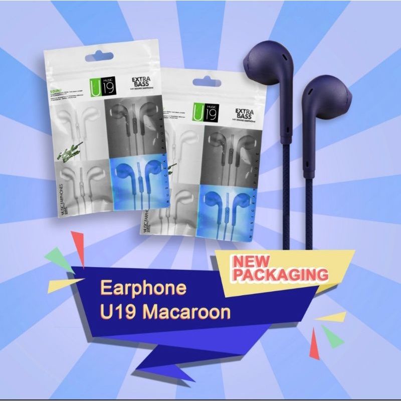 HEADSET MACARON U19 EXTRA BASS