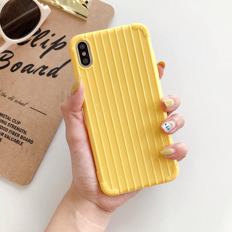 Casing Soft Case Desain Shockproof Warna Permen Polos untuk iPhone x