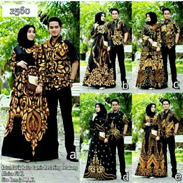 Soegiharto.grosir Couple Gamis Kode 2560 Couple Batikfashion Batik Fashion Pria Fashion Wanita