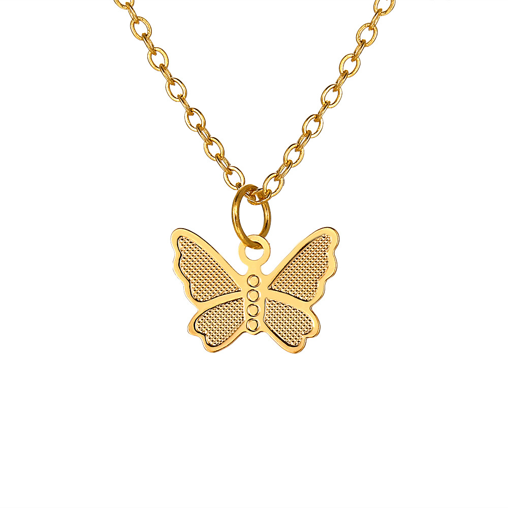 Kalung Liontin Butterfly Bahan Metal Warna Emas / Silver Untuk Wanita