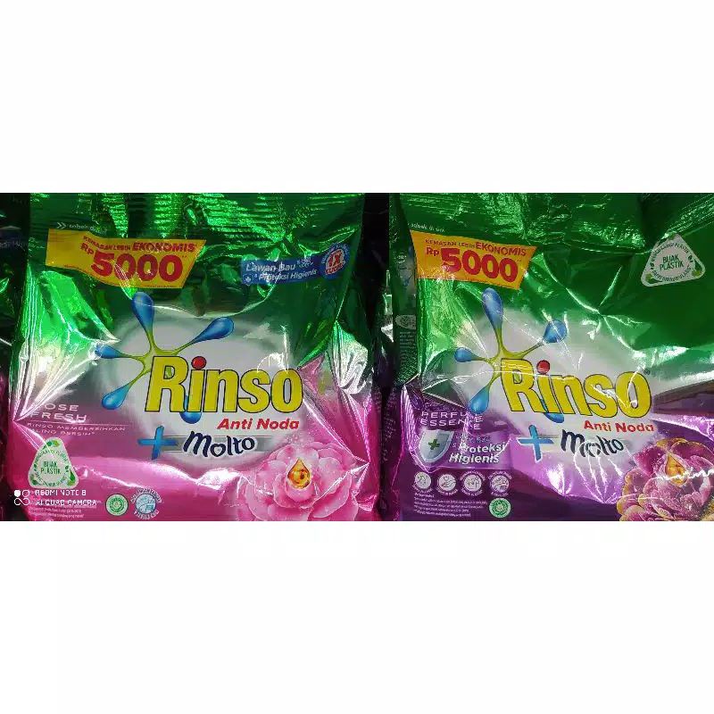 RINSO Anti Noda + Molto 5000, Detergent Bubuk 190gr