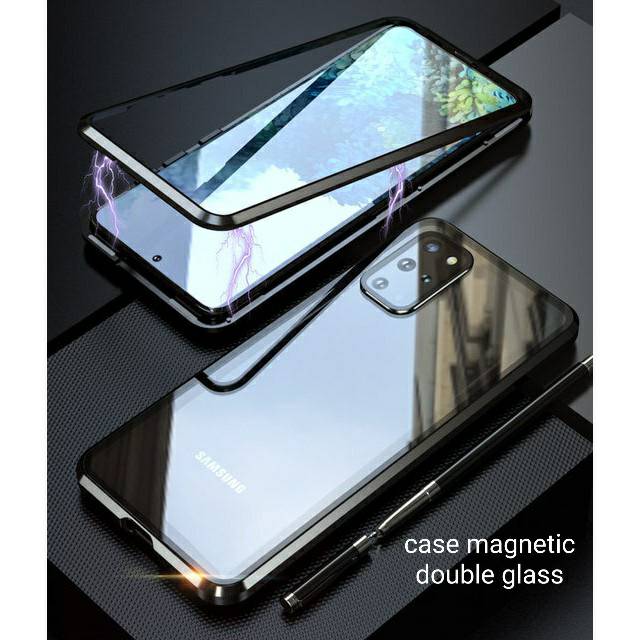 Case Magnetic DEPAN BELAKANG Samsung S20 Premium Case 2in1 Double Glass