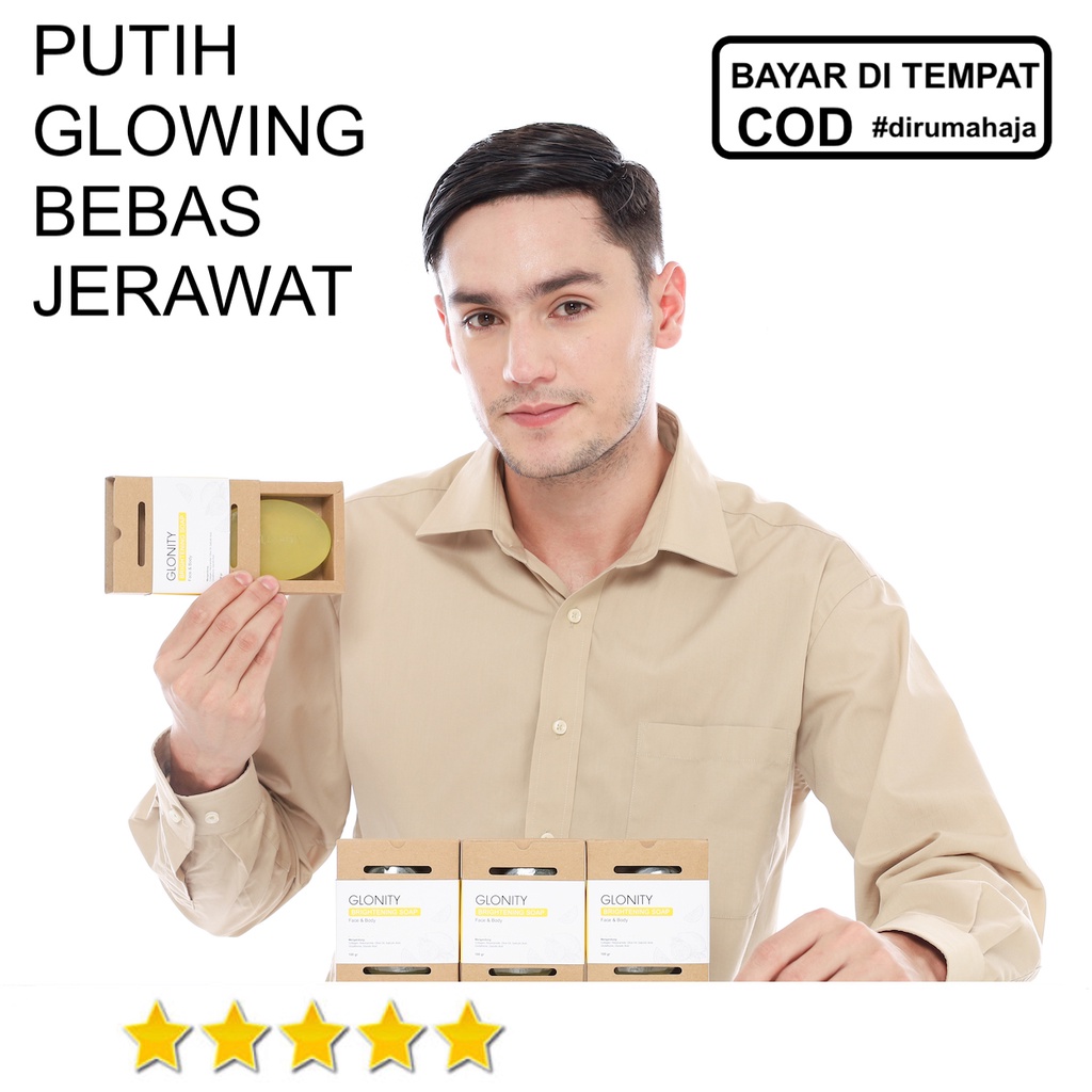 AMPUH! Sabun Pemutih Badan dan Wajah Sabun Wajah GLONITY Brightening Soap dengan Collagen Sabun Pemutih Kulit Sabun Pemutih Muka Sabun Pencerah Kulit Badan dan Wajah Sabun Glonity Sabun Pemutih Herbal Sabun Pemutih Wajah Pria dan Wanita Sabun Glonity BPOM