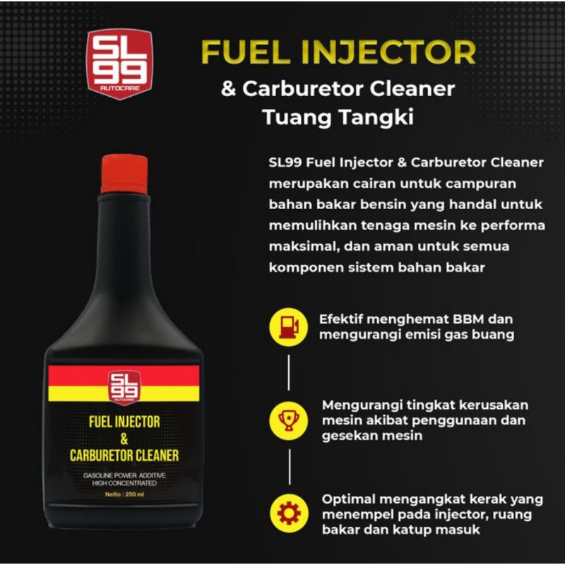 Gasoline power aditif fuel injector &amp; Carburetor cleaner SL99 250 ml