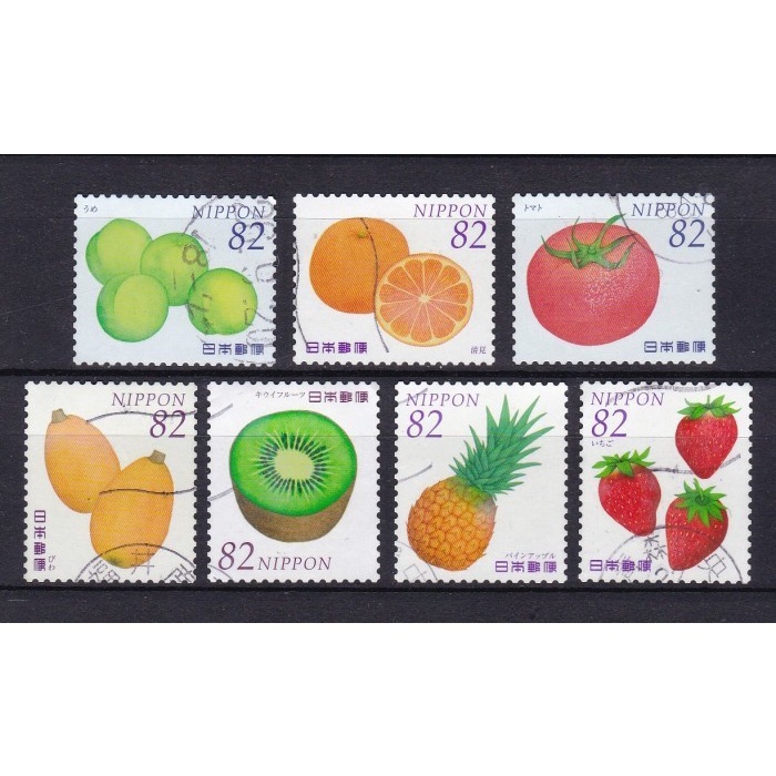 

0220 Perangko Jepang Seleksi Fruits 7v Used