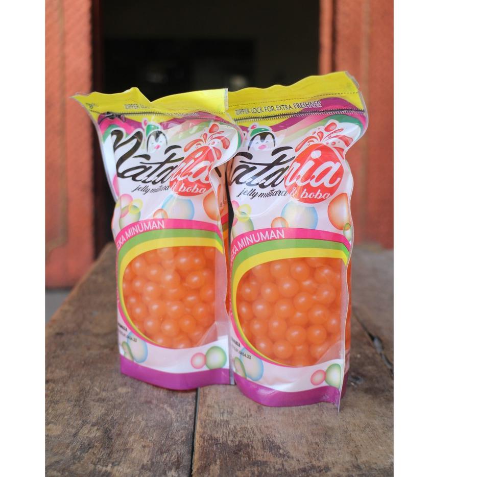 

[KODE PRODUK WPRNV8174] Popping Boba Mango 500gram - Poping Boba Produksi Lokal halal - Bandar Powder