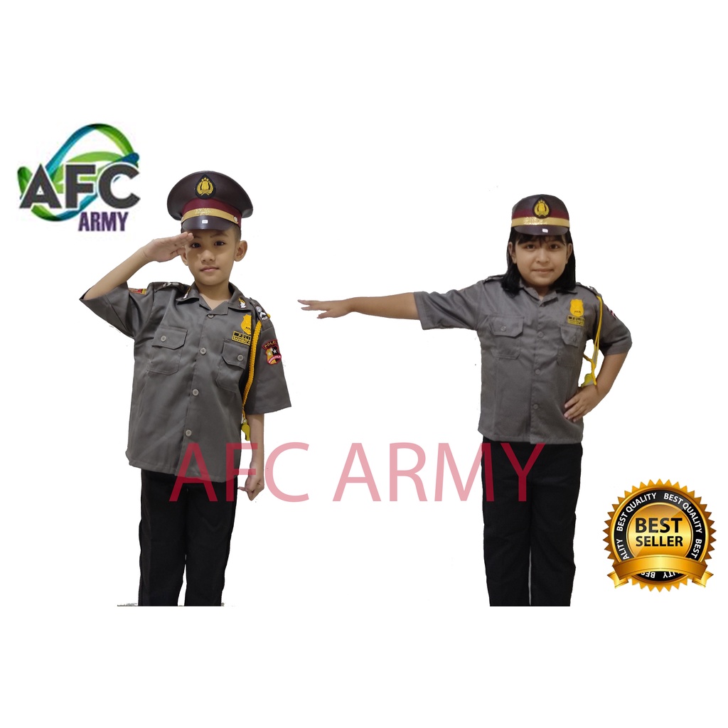 BAJU POCIL SERAGAM POLISI ANAK LENGAN PENDEK