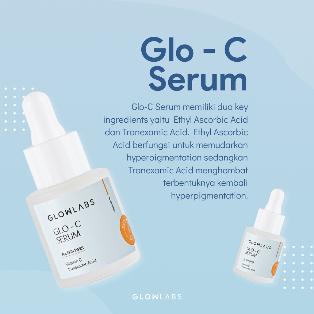 GLOWLABS Glo C Serum 20ml - Serum Penghilang Bekas Jerawat