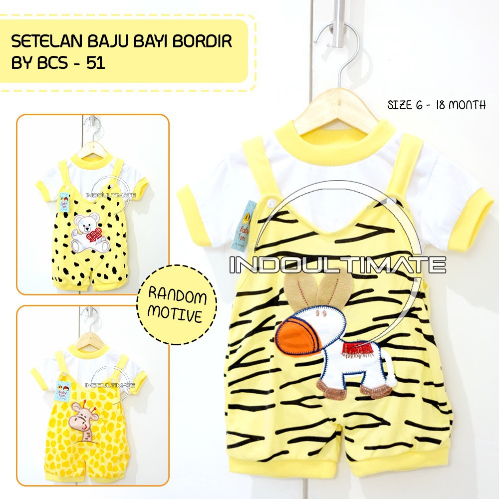 Setelan Baju Anak Bayi Laki laki Perempuan Baju Stelan Pakaian Kaos Bayi Newborn BCS-51