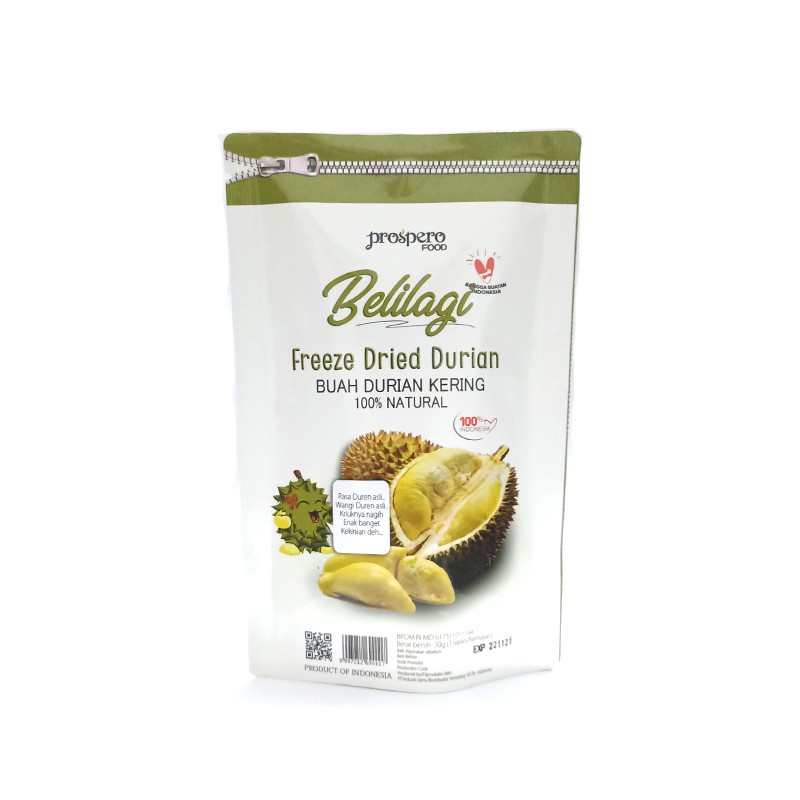 

Prospero Belilagi Freeze Dried Durian Keripik Buah Kering - 30gr