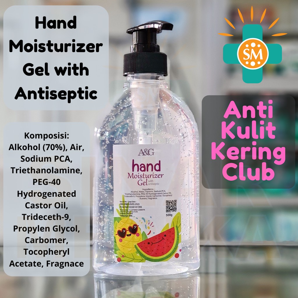 HAND SANITIZER A&G . ALKOHOL GEL 70% A&G 500 ML . ANTISEPTIC HAND