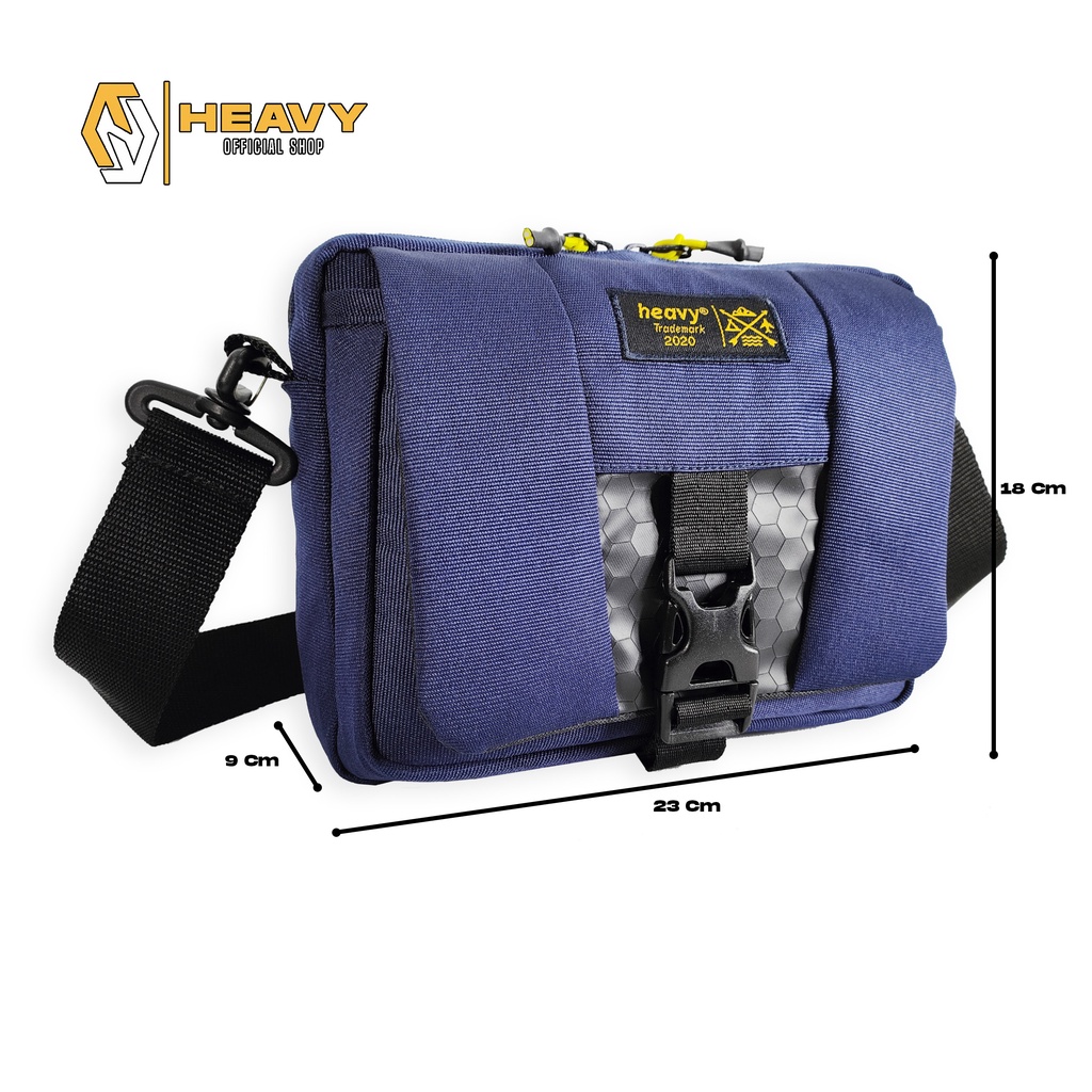 Tas Selempang Heavy Original - Sling Bag Alano Premium - Tas Bahu Pria dan Wanita - Tas Unisex - Tas