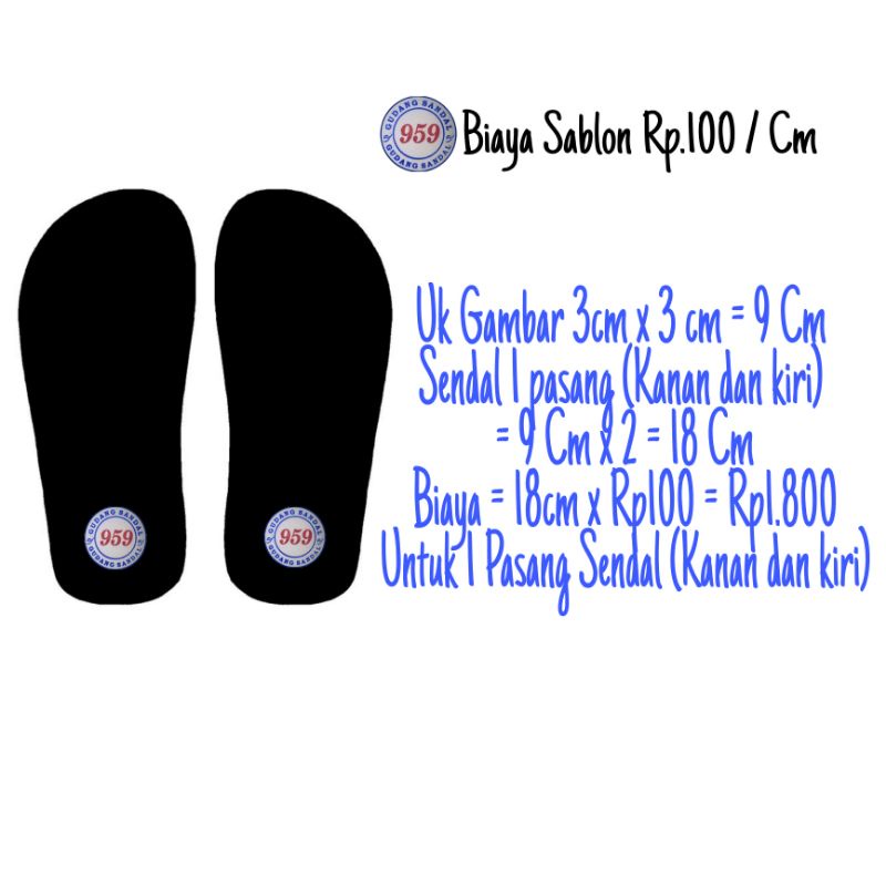 

BIAYA SABLON SENDAL PER CM