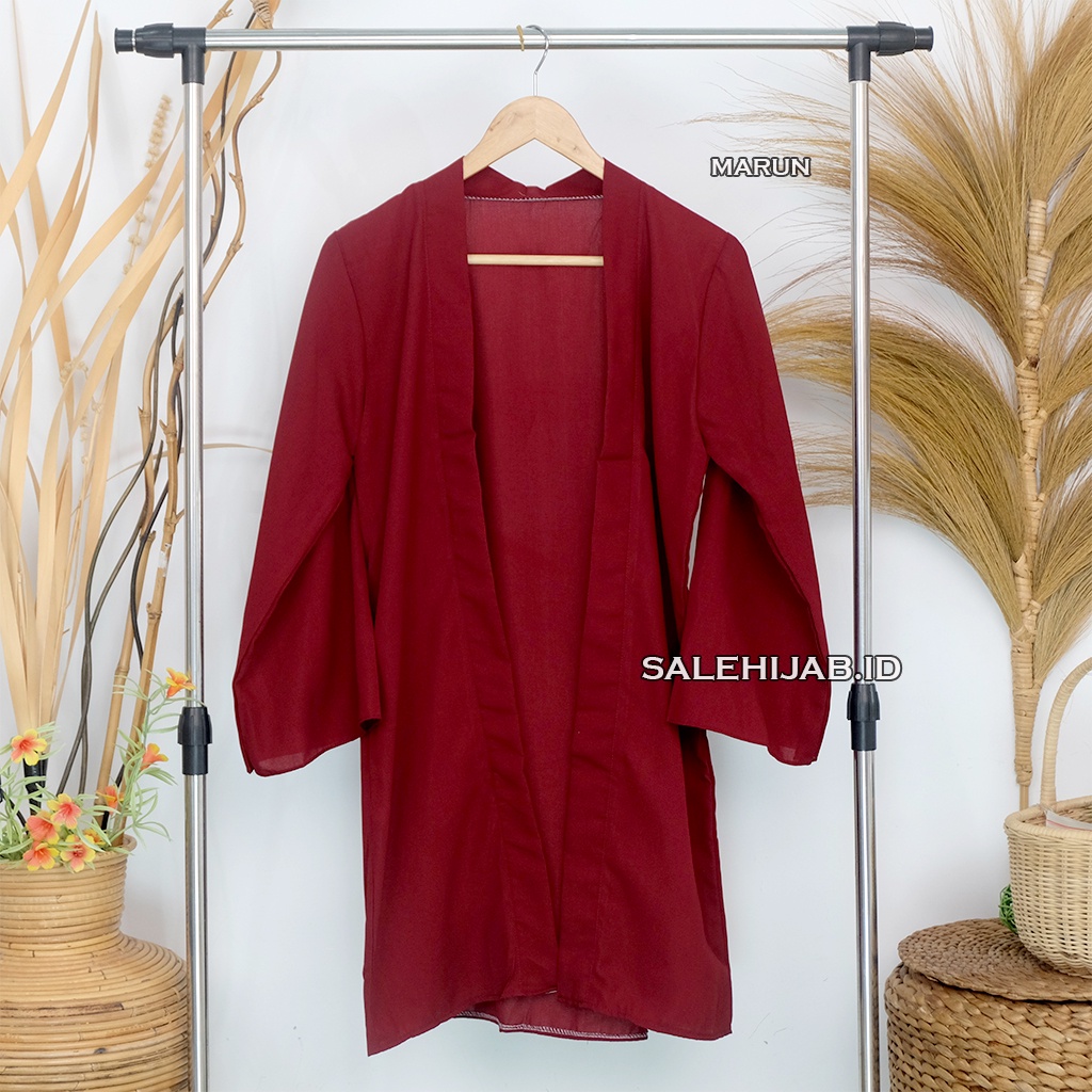 LONG CARDIGAN WOLFIS PREMIUM (cardi / cardy woolpeach)-MARUN
