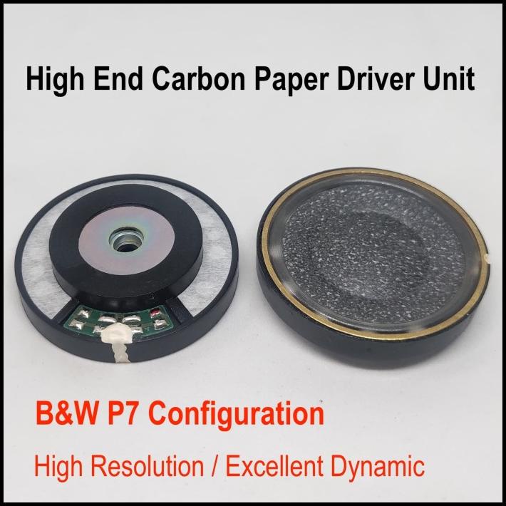 Superior Carbon Paper 40Mm Headphone Driver Unit Hi Res B&W P7 Replica
