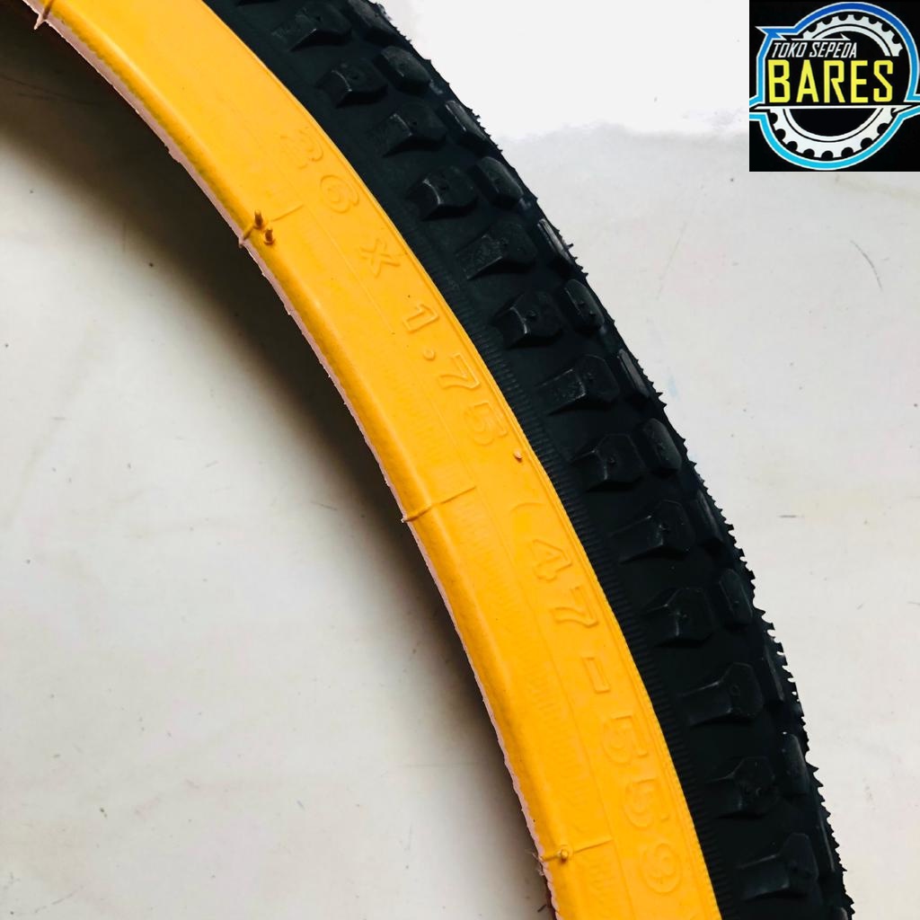 Ban Luar Sepeda MTB / Mini CTB Swallow 26 x 1.75 Hitam Kuning