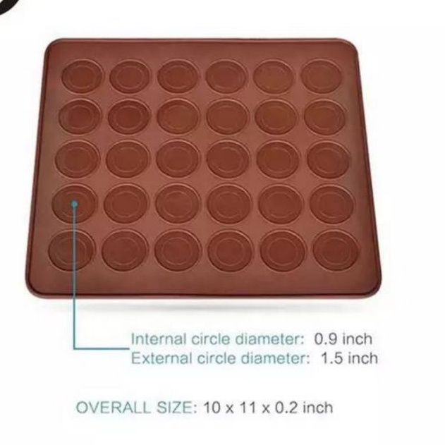 Macaroon baking mat alas kue kering cookies mat silicone