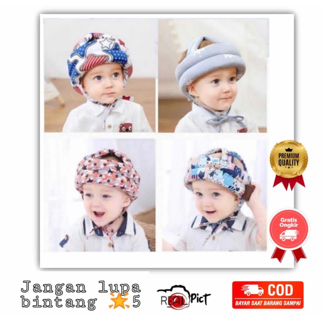 Helm Bayi Anti Bentur| Topi pelindung kepala| Baby Head Protector