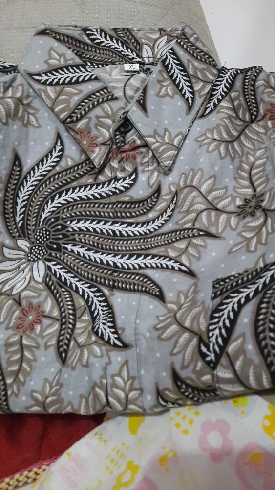 Bswart Batik Hrb026 Kenongo Hem Pendek Padi Pekalongan M L Xl Batik Pria Murah Modern Grosir