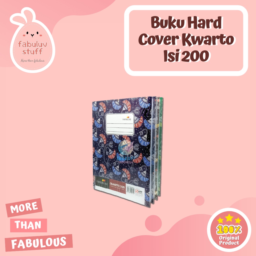 

ATK ~ Buku Hardcover Kuarto isi 200 / Hard cover Ukuran Buku Tulis / Buku Catatan Kover Keras