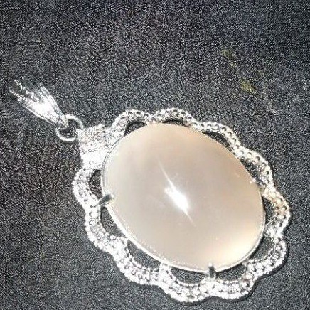 liontin batu akik lavender Pacitan serat kura