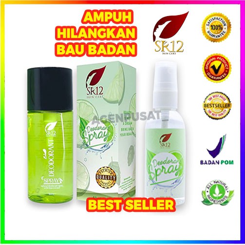 DEODORANT SPRAY SR12 BPOM AMAN / MENCERAHKAN KETIAK / DEO TAWAS / AMPUH HEMPAS BAU BADAN NON ALKOHOL