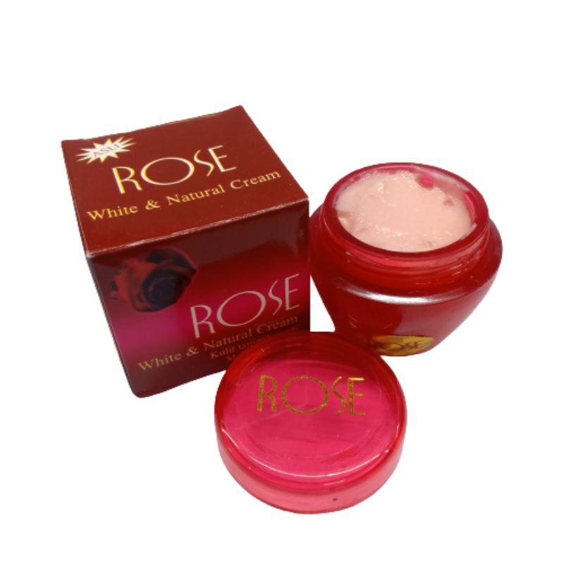 CREAM ROSE WHITE &amp; NATURAL CREAM WAJAH CREAM PENCERAH KULIT WAJAH