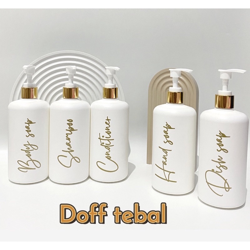 botol glossy gold edition. aesthetic bottle minimalist refill organizer tempat sabun cair botol pump