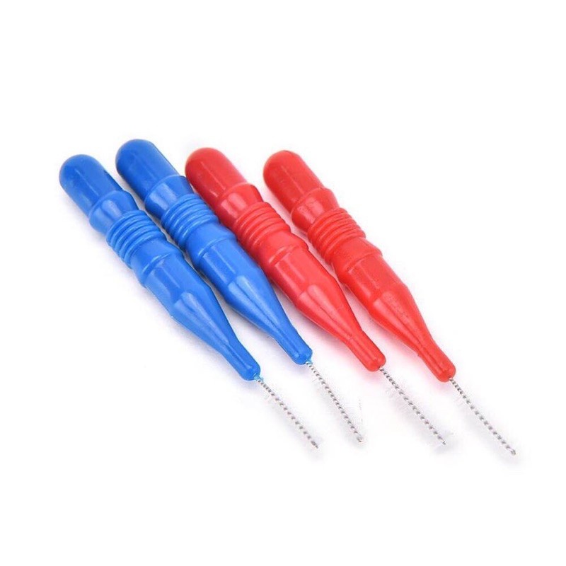 BEHELLDENTAL/ INTERDENTAL BRUSH SIKAT SELA CELAH GIGI ORTHO BEHEL TOOTH PICK DENTAL FLOSS MERAH BIRU