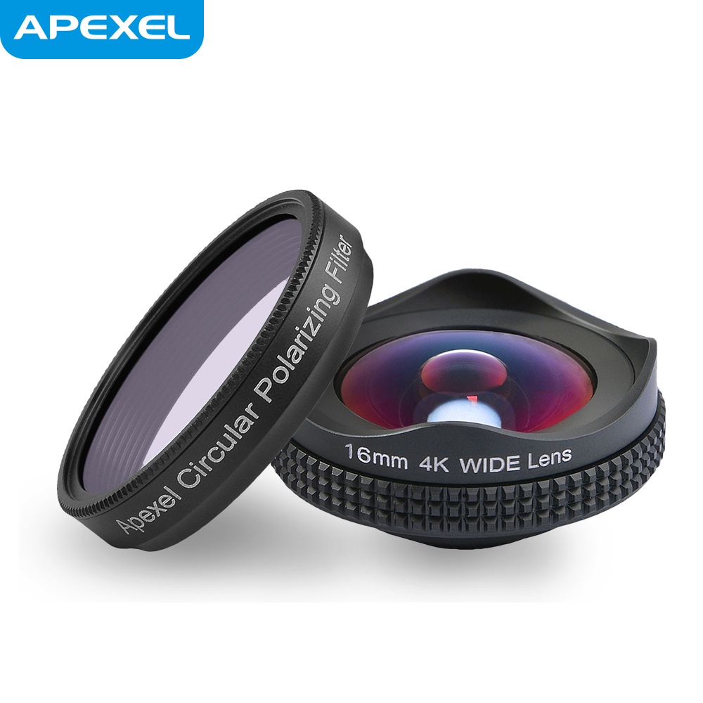 APEXEL Lensa Super Wide Angle 16mm with CPL Lens - APL-16MMH - Black