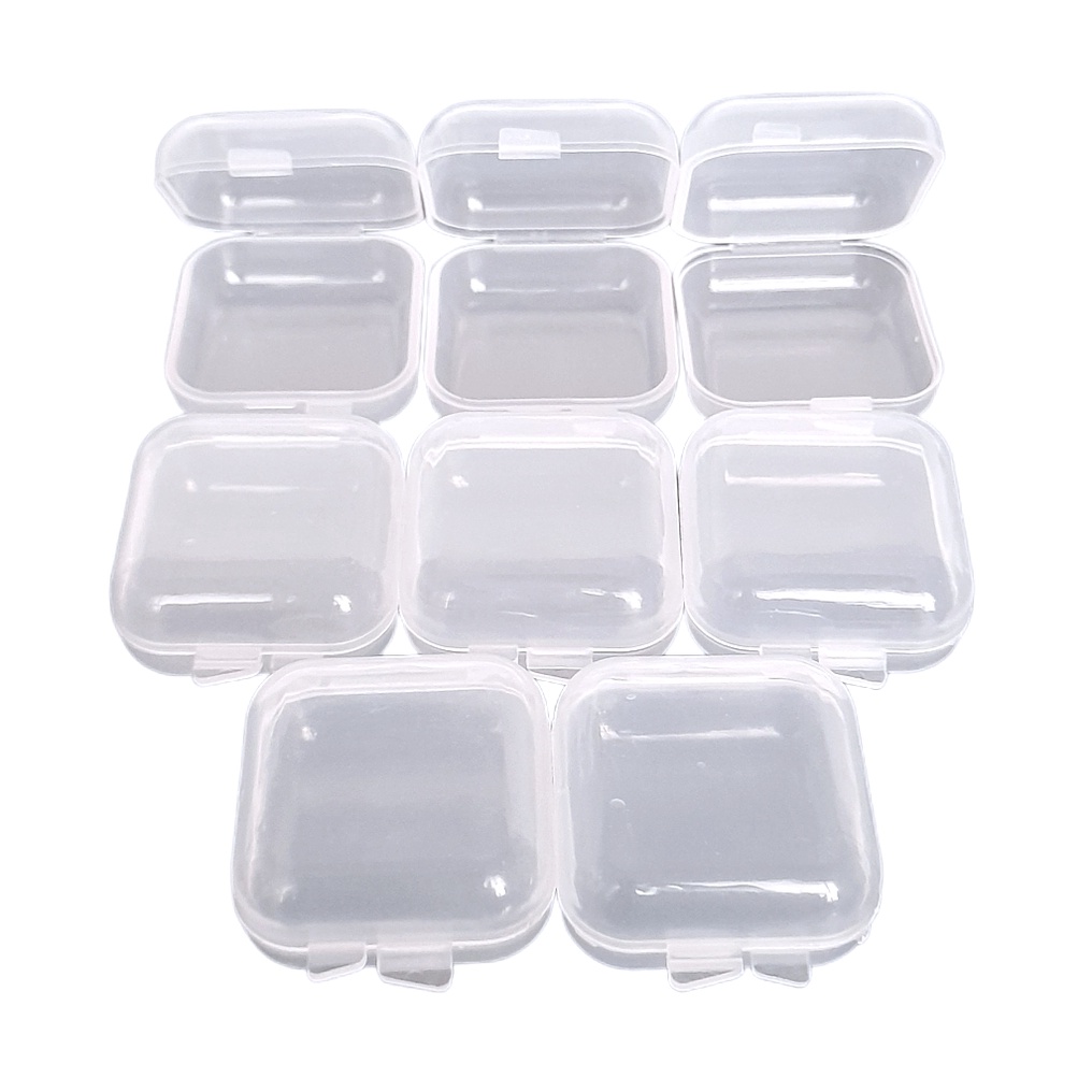 Kotak Penyimpanan Mini Transparan Kotak Tempat Obat Aksesoris Kecil Mini Box Organizer 1, 3 dan 10 Slot