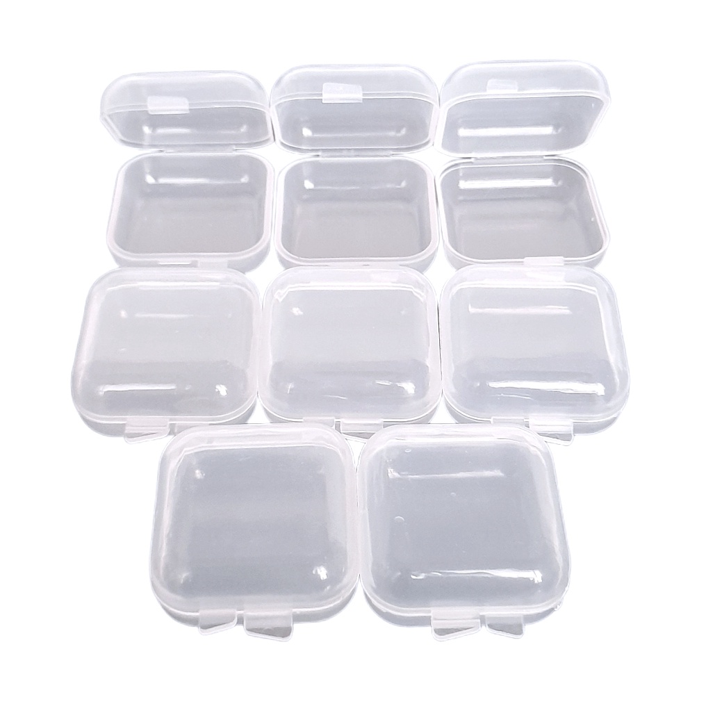 Kotak Penyimpanan Mini Transparan Kotak Tempat Obat Aksesoris Kecil Mini Box Organizer 1, 3 dan 10 Slot
