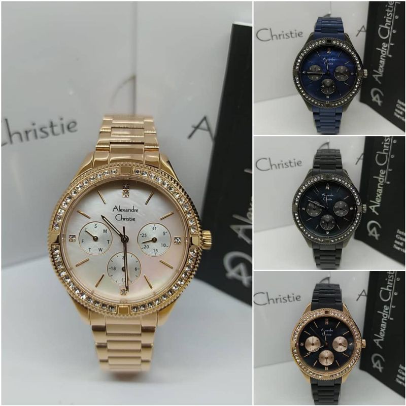 Jam Tangan Wanita Alexandre Christie 2771 Original Garansi Resmi Mesin AC2771 AC 2771 Tali Besi / St