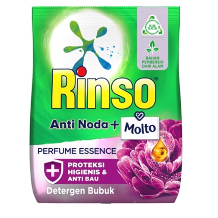 RINSO Anti Noda Deterjen Sabun Cuci Bubuk Perfume Essence Ungu 1,8 1.8 Kg 1800 gram