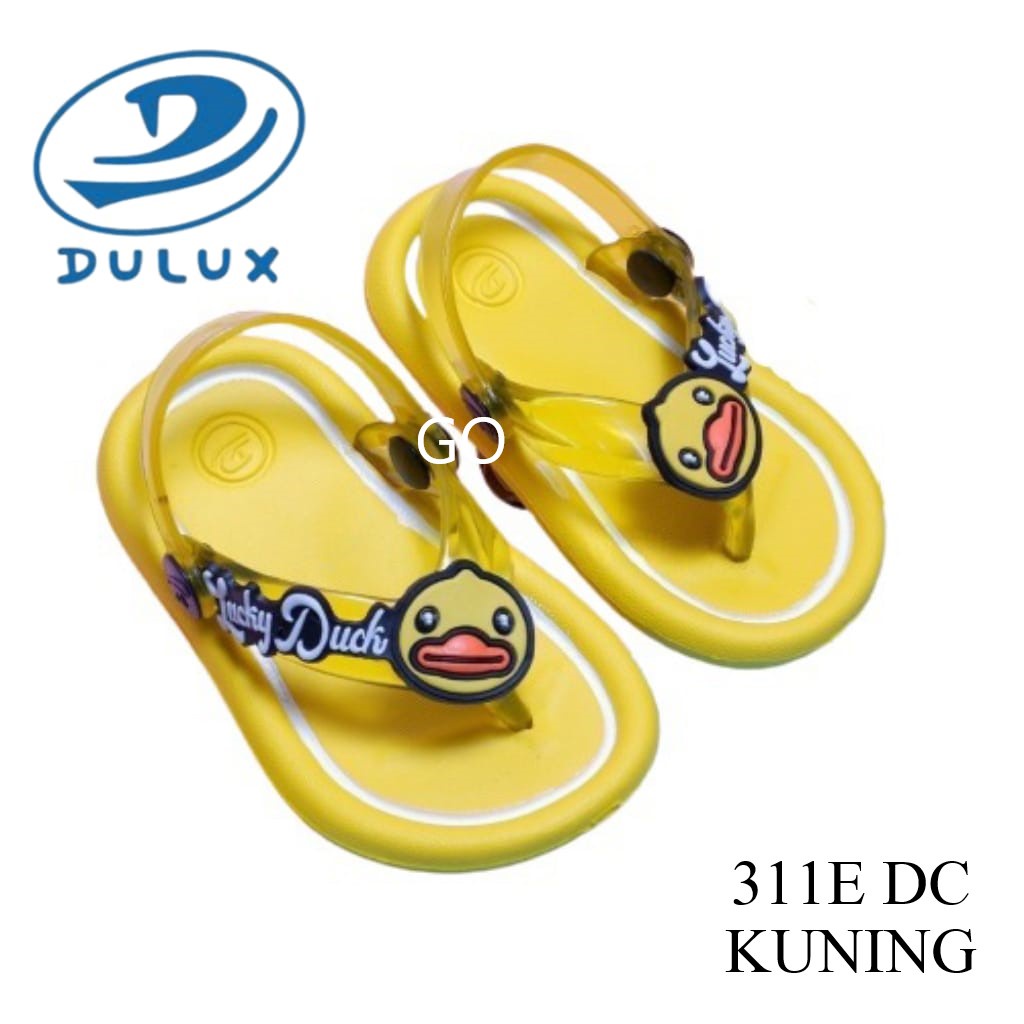 gos DULUX 311E DUCK Sandal Jepit Balita Anak Cewek Tali Belakang Motif Bebek Sandal Jepit Perempuan