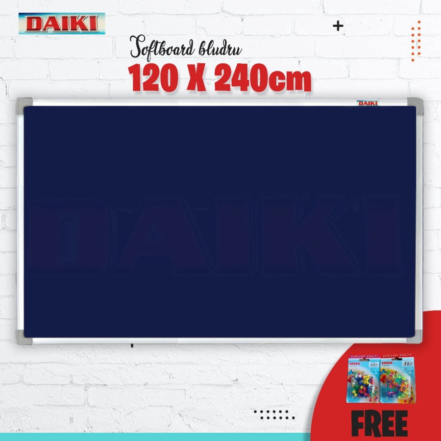 Jual Softboard / Cork board DAIKI bludru biru gantung uk 120x240cm Shopee Indonesia