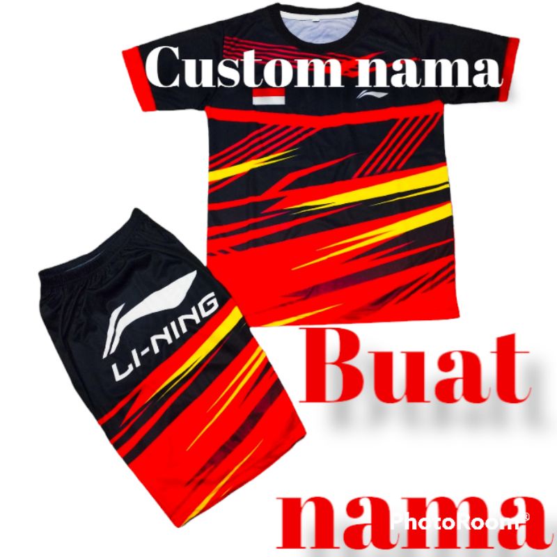 SETELAN BAJU BADMINTON ANAK#JERSEY BULU TANGKIS