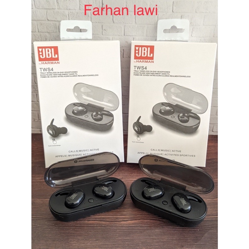 HEADSET EARPHONE TERBARU BLUETOOTH TWS 4 SUPER BASS