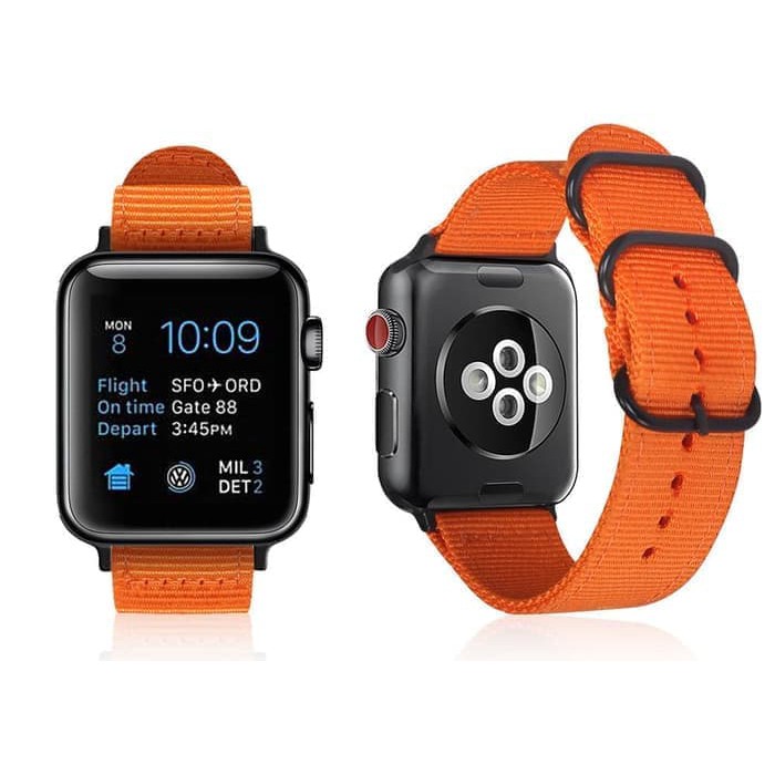 Tali Jam App Watch Premium Woven Nylon Buckle Strap 38mm - orange