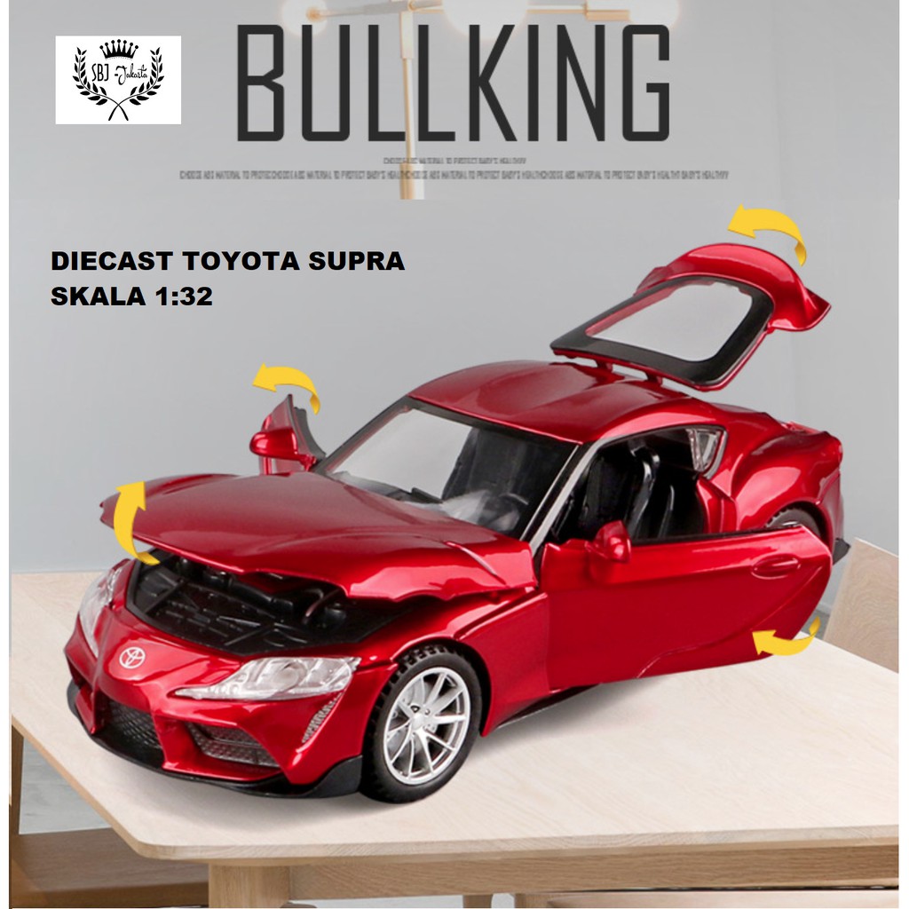 Diecast Miniatur Mobil TOYOTA SUPRA BULLKING METAL SERIES 1:32