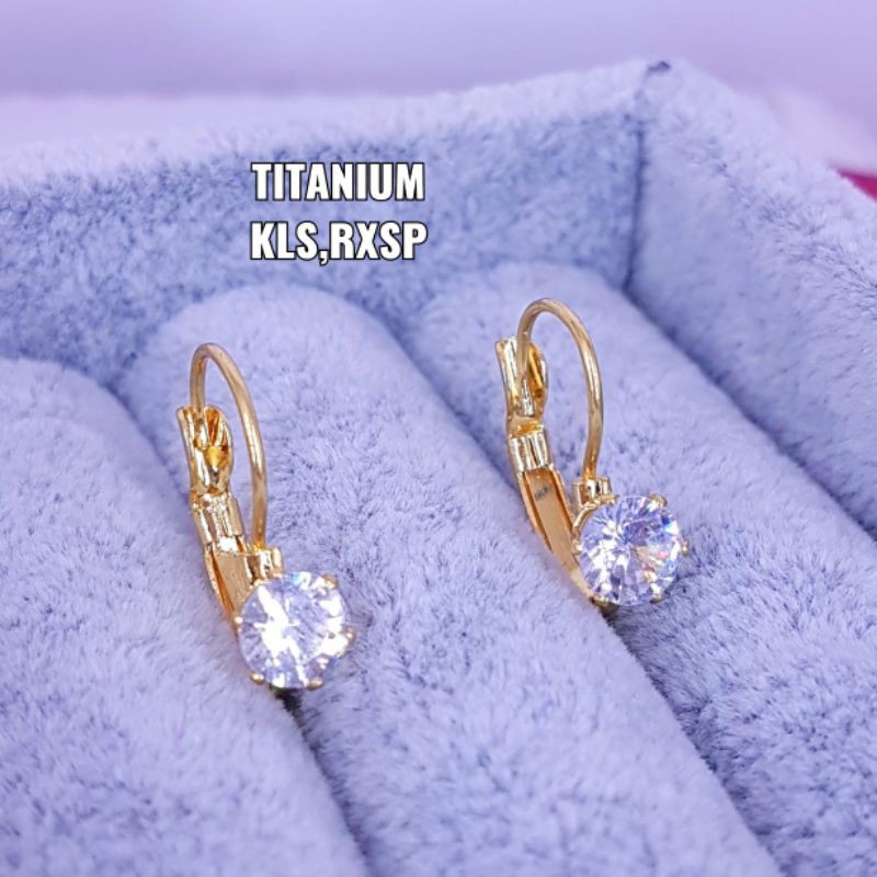 anting titanium tidak luntur, cocok untuk dewasa ,anak-anak