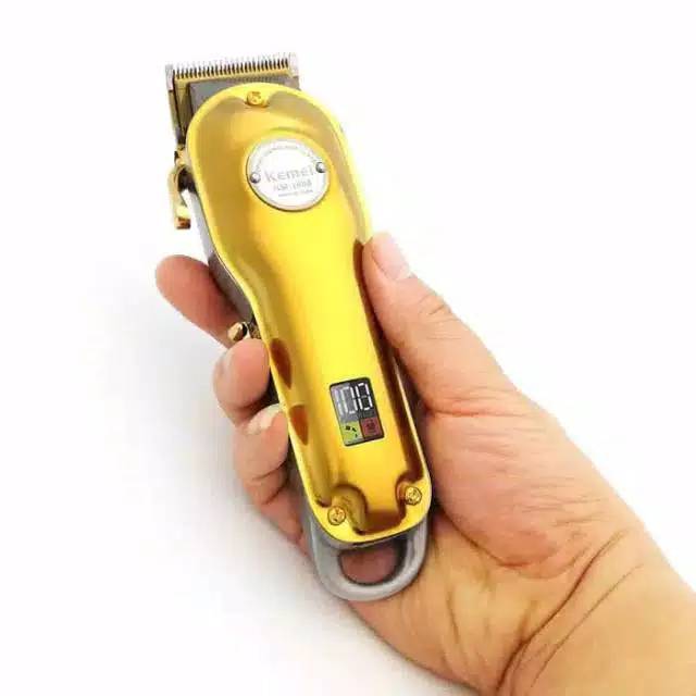 Hair Clipper Kemei km-1986 GOLD GRATIS PISAU LIPAT MANUAL ALAT