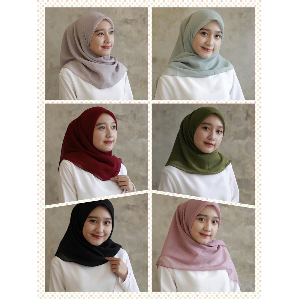 part #1 CORNSKIN Hijab Segi Empat Viscose Serat Kulit  