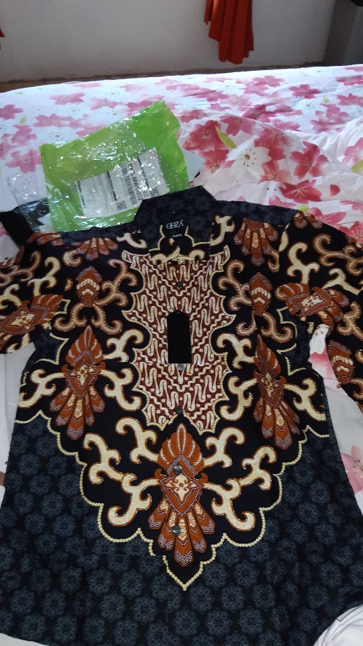 Odza Kemeja Batik Pria Lengan Panjang Baju Pria Batik Modern Populer Prayata