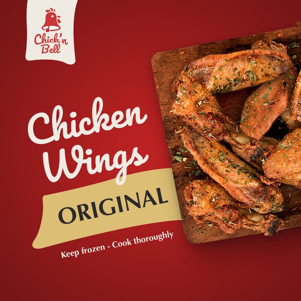 

CHICKEN WINGS ORIGINAL / SAYAP AYAM BUMBU SIAP GORENG ORIGINAL ISI 10 FREE 1 BY CHICK'N BELL