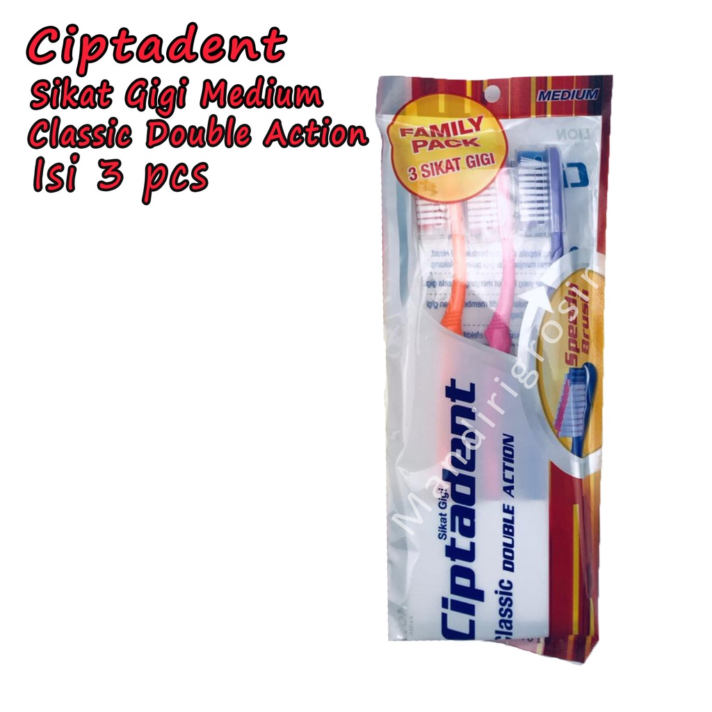 Sikat Gigi Classic *Ciptadent * Medium Isi 3 * Speedy Brush