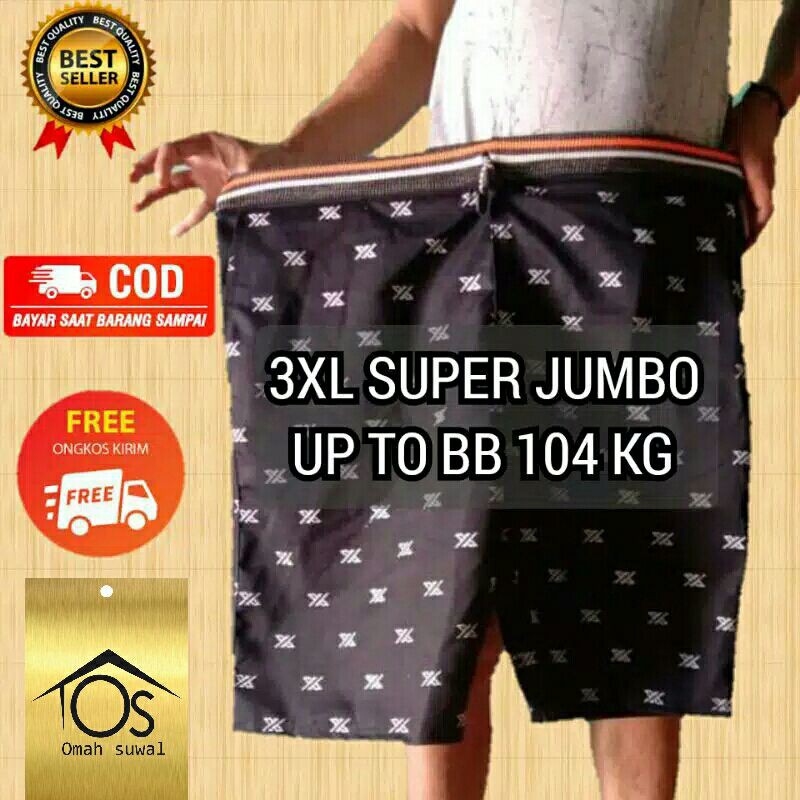 celana pendek pria jumbo bigsize xxxl / celana pendek kolor pendek motif jumbo besar murah