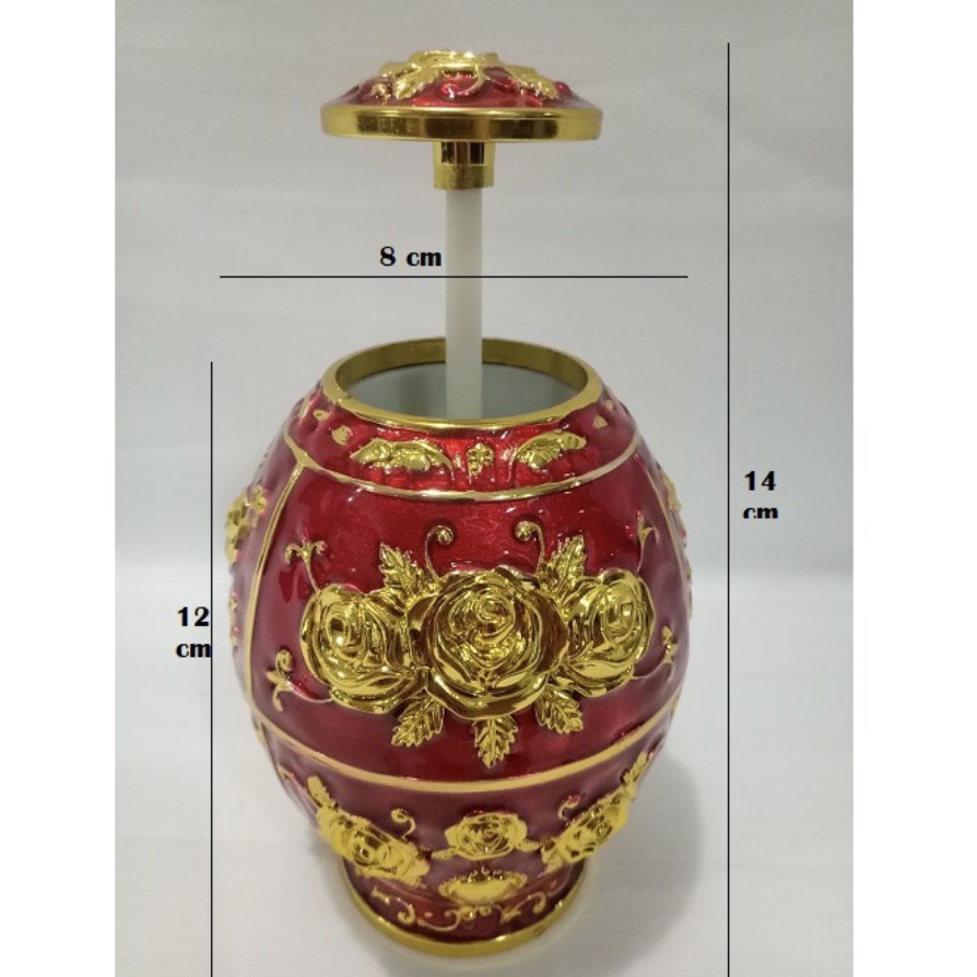 Tempat Tusuk Gigi Arabian Gold Vintage Telur/Masjid Toothpick Holder