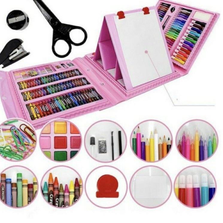 

[DISCOUNT ZSF77] Crayon Set Drawing 208 pcs/Alat anak melukis dan mewarnai art set 208 pcs Kirim Langsung